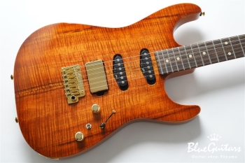 Drop Top - Figured Koa Top, Honey Shaded Edge with Binding ’21