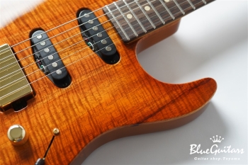 Drop Top - Figured Koa Top, Honey Shaded Edge with Binding ’21