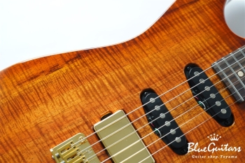 Drop Top - Figured Koa Top, Honey Shaded Edge with Binding ’21