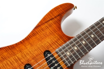 Drop Top - Figured Koa Top, Honey Shaded Edge with Binding ’21