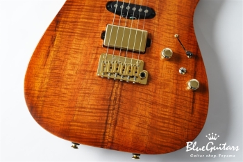 Drop Top - Figured Koa Top, Honey Shaded Edge with Binding ’21