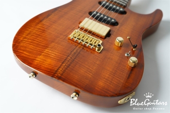 Drop Top - Figured Koa Top, Honey Shaded Edge with Binding ’21