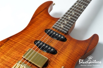 Drop Top - Figured Koa Top, Honey Shaded Edge with Binding ’21