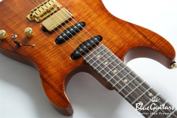 Drop Top - Figured Koa Top, Honey Shaded Edge with Binding ’21