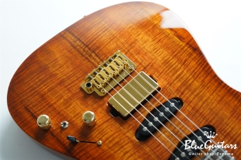 Drop Top - Figured Koa Top, Honey Shaded Edge with Binding ’21