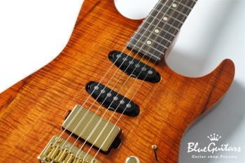 Drop Top - Figured Koa Top, Honey Shaded Edge with Binding ’21