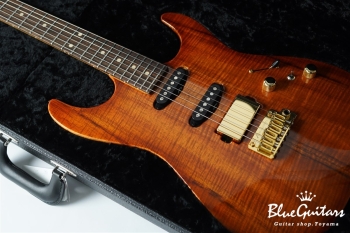 Drop Top - Figured Koa Top, Honey Shaded Edge with Binding ’21