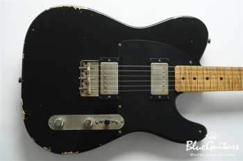 XTC-Custom Black Medium Aged / Ash / 5A Roasted Flame Maple #3562