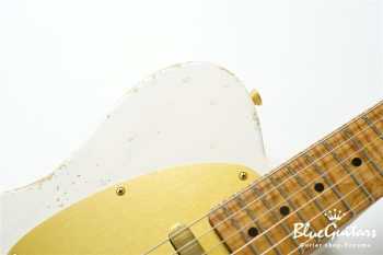 XTC-1 White Blonde Heavy Aged / Ash / Roasted Flame Maple / Gold Parts #3563