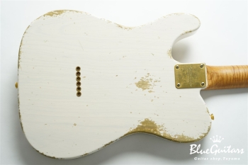 XTC-1 White Blonde Heavy Aged / Ash / Roasted Flame Maple / Gold Parts #3563