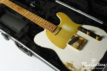 XTC-1 White Blonde Heavy Aged / Ash / Roasted Flame Maple / Gold Parts #3563