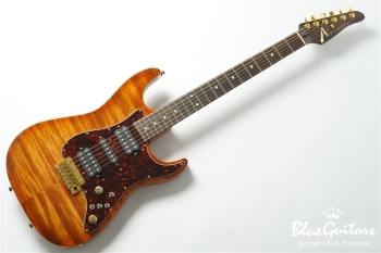 Drop Top Classic - Figured Koa Top, Honey Shaded Edge with Binding