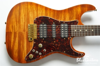 Drop Top Classic - Figured Koa Top, Honey Shaded Edge with Binding