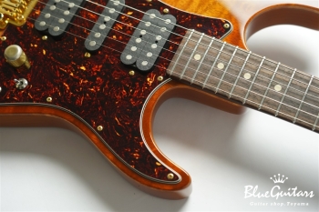 Drop Top Classic - Figured Koa Top, Honey Shaded Edge with Binding