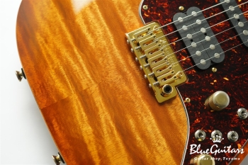 Drop Top Classic - Figured Koa Top, Honey Shaded Edge with Binding