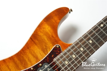 Drop Top Classic - Figured Koa Top, Honey Shaded Edge with Binding