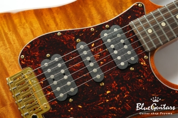 Drop Top Classic - Figured Koa Top, Honey Shaded Edge with Binding