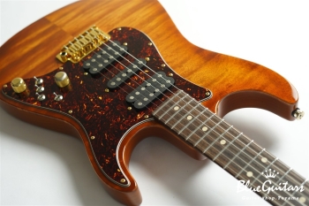 Drop Top Classic - Figured Koa Top, Honey Shaded Edge with Binding