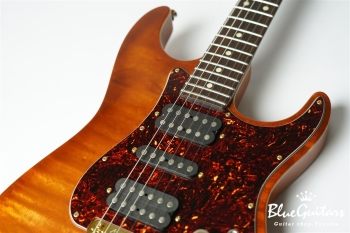 Drop Top Classic - Figured Koa Top, Honey Shaded Edge with Binding