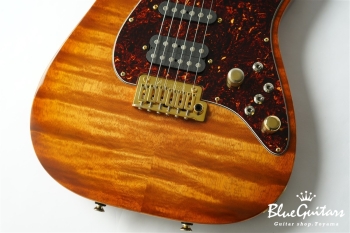 Drop Top Classic - Figured Koa Top, Honey Shaded Edge with Binding