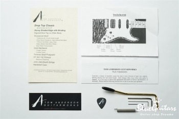 Drop Top Classic - Figured Koa Top, Honey Shaded Edge with Binding