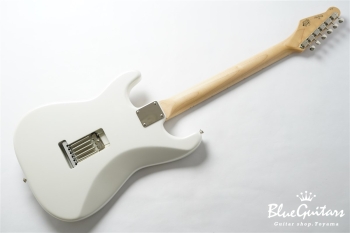 Model S. Glassy #118 - Pearl White / Pickguard Shaped by stone-D eyewear (2000s Cellulose Acetate/Made in SABAE,FUKUI)