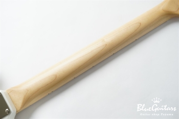 Model S. Glassy #118 - Pearl White / Pickguard Shaped by stone-D eyewear (2000s Cellulose Acetate/Made in SABAE,FUKUI)