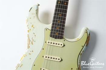 1961 Stratocaster Heavy Relic - Super Faded Aged Sonic Blue over 3-Tone Sunburst