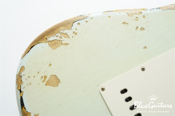 1961 Stratocaster Heavy Relic - Super Faded Aged Sonic Blue over 3-Tone Sunburst