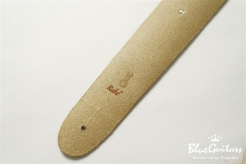 Plain Leather - White & Oval Studs / Silver