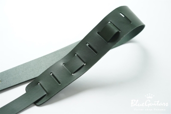 Plain Leather - Green & Round Studs / Gold