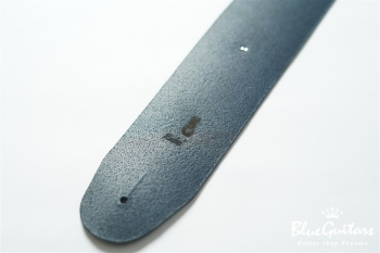 Plain Leather Wide - Blue & Round Studs / Silver