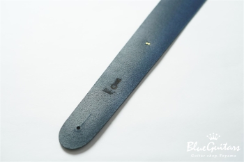 Plain Leather - Blue & Oval Studs / Gold