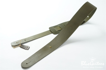 Plain Leather -Olive & Round Studs  / Gold