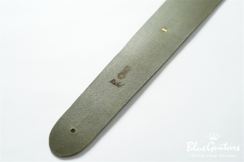 Plain Leather -Olive & Round Studs  / Gold