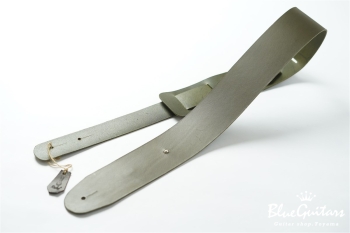 Plain Leather Wide - Olive & Oval Studs / Silver