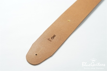 Plain Leather Wide - Camel & Oval Studs / Gold