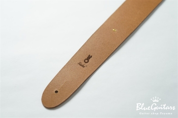 Plain Leather - Camel & Round Studs / Gold