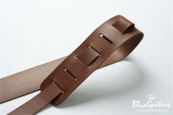 Plain Leather - Choco & Round Studs / Gold