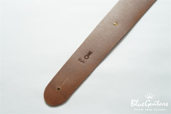 Plain Leather - Choco & Round Studs / Gold