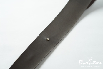 Plain Leather - Dark Brown & Oval Studs / Silver