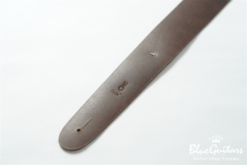 Plain Leather - Dark Brown & Oval Studs / Silver