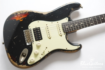 XSC-2 Black over 3 Tone Burst Heavy Aged / Alder / 5A Roasted Flame Maple #3905