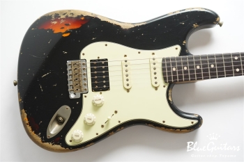 XSC-2 Black over 3 Tone Burst Heavy Aged / Alder / 5A Roasted Flame Maple #3905