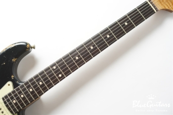 XSC-2 Black over 3 Tone Burst Heavy Aged / Alder / 5A Roasted Flame Maple #3905