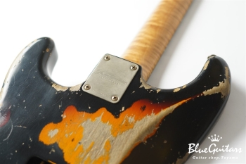 XSC-2 Black over 3 Tone Burst Heavy Aged / Alder / 5A Roasted Flame Maple #3905