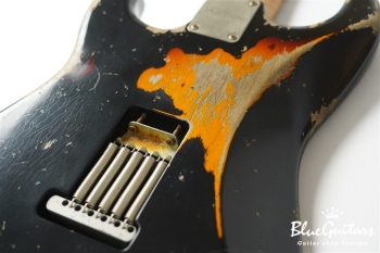 XSC-2 Black over 3 Tone Burst Heavy Aged / Alder / 5A Roasted Flame Maple #3905