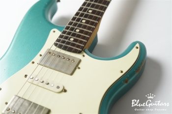 XSC-4 Pelham Blue Medium Aged / Alder / Roasted Flame Maple Reverse Head #3907