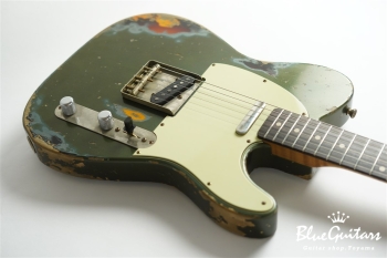 XTC-1 Vintage Charcoal Frost Metallic over 3 Tone Burst Heavy Aged / Alder / Roasted Flame Maple #3911