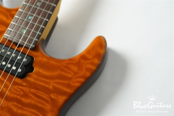 Standard Quilt Maple Top - Trans Honey / Matching Quilt Headstock